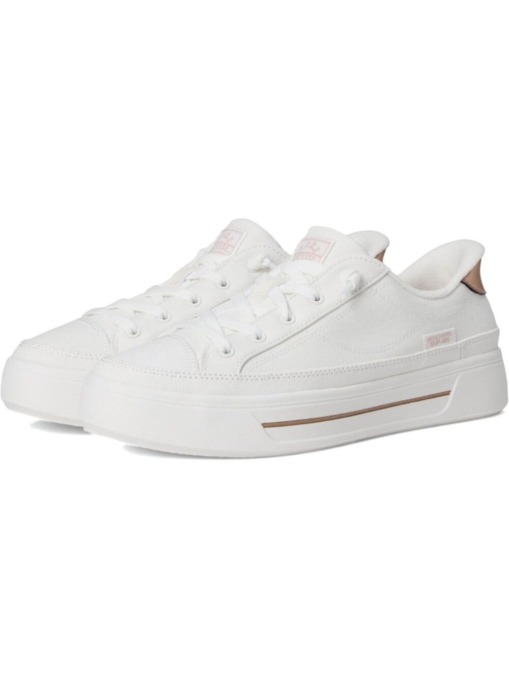 Women's White Tennis Shoes Classic Pull On Low Top Athletic Running Sneaker